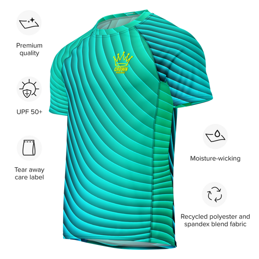 CROWN PICKLEBALL - Men's Tourney Shirt (Turquoise)