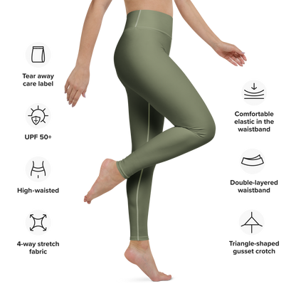 CROWN PICKLEBALL - High-performance Leggings (Olive)