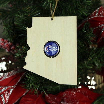 Arizona Beer Cap Map Ornaments