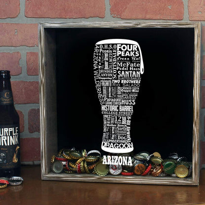 Arizona Beer Typography Shadow Box