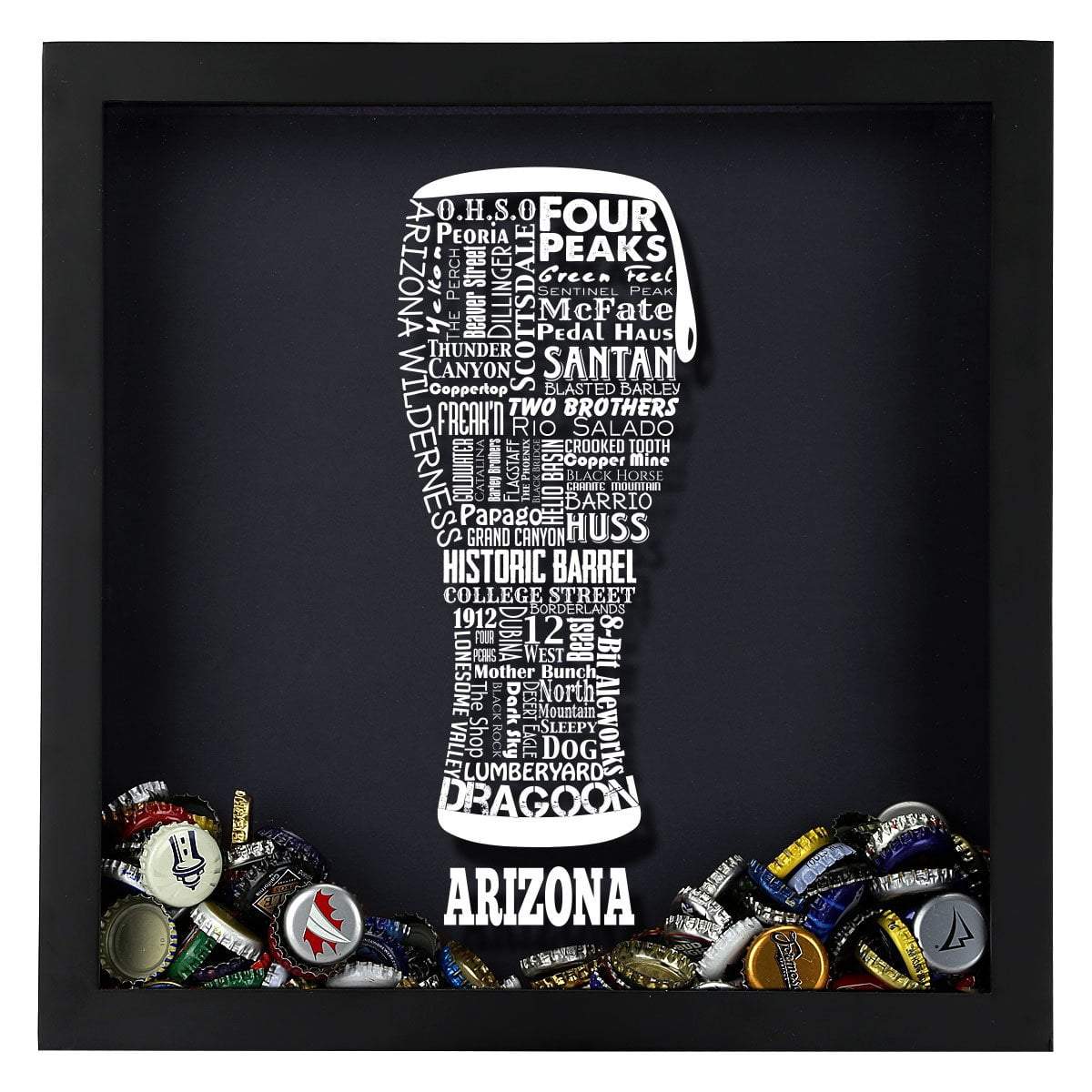 Arizona Beer Typography Shadow Box