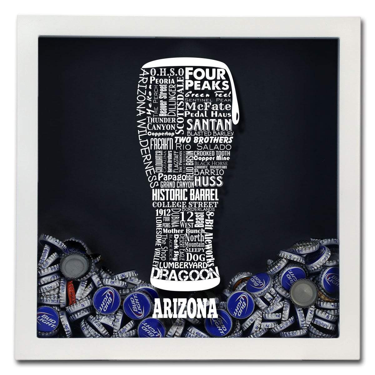 Arizona Beer Typography Shadow Box