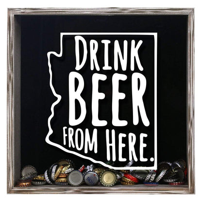 Arizona Drink Beer From Here Beer Cap Shadow Box