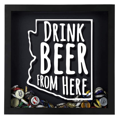 Arizona Drink Beer From Here Beer Cap Shadow Box