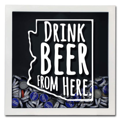 Arizona Drink Beer From Here Beer Cap Shadow Box