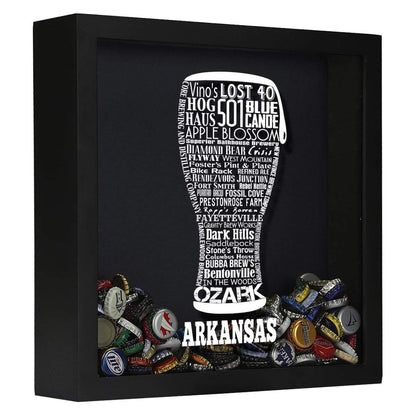 Arkansas Beer Typography Shadow Box