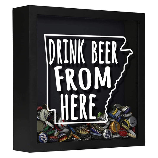 Arkansas Drink Beer From Here Beer Cap Shadow Box