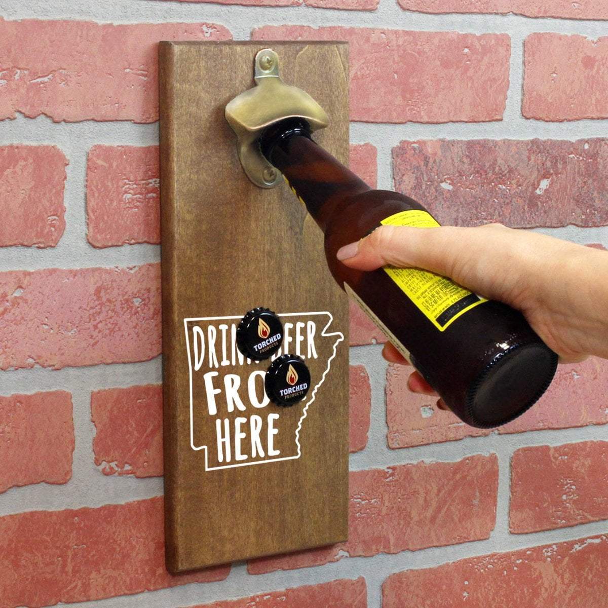 Arkansas Drink Beer From Here Cap Catching Magnetic Bottle Openers