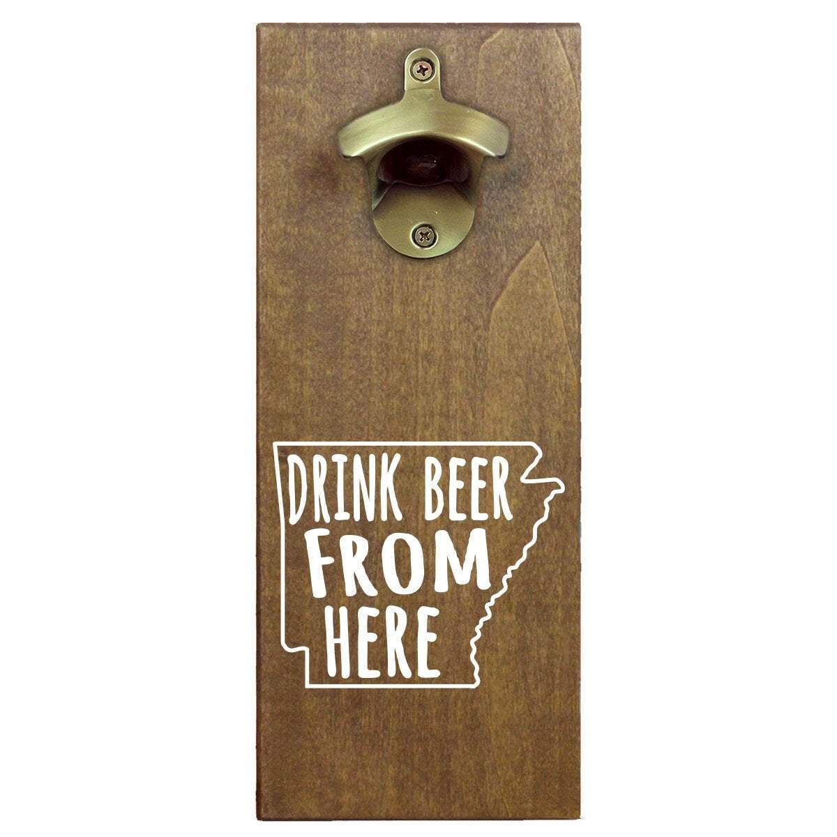 Arkansas Drink Beer From Here Cap Catching Magnetic Bottle Openers