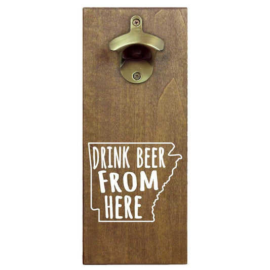 Arkansas Drink Beer From Here Cap Catching Magnetic Bottle Openers
