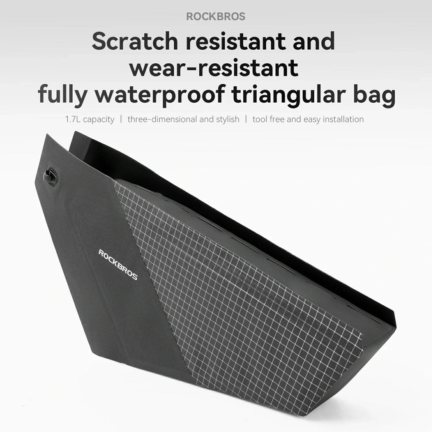AS-165 100% Waterproof Bike Frame Bag 1.7L