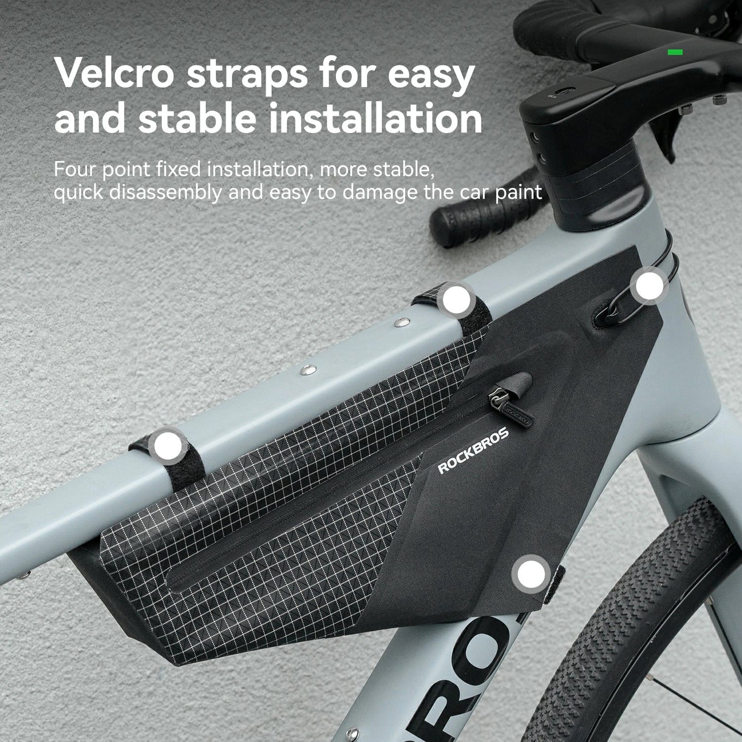 AS-165 100% Waterproof Bike Frame Bag 1.7L