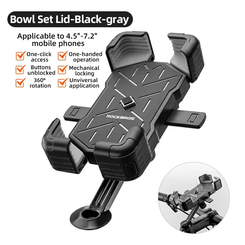 ROCKBROS HW-117 Bike Phone Mount 1s Lock Bike