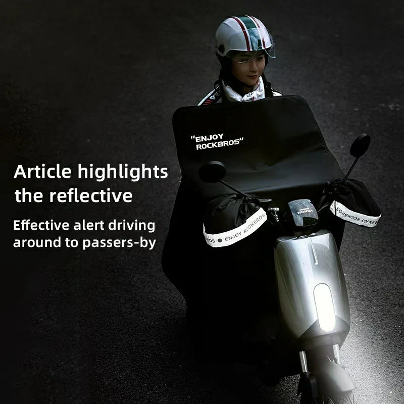 ROCKBROS Winter Electric Scooter Handlebar Muff Windproof Waterproof Leg Cover