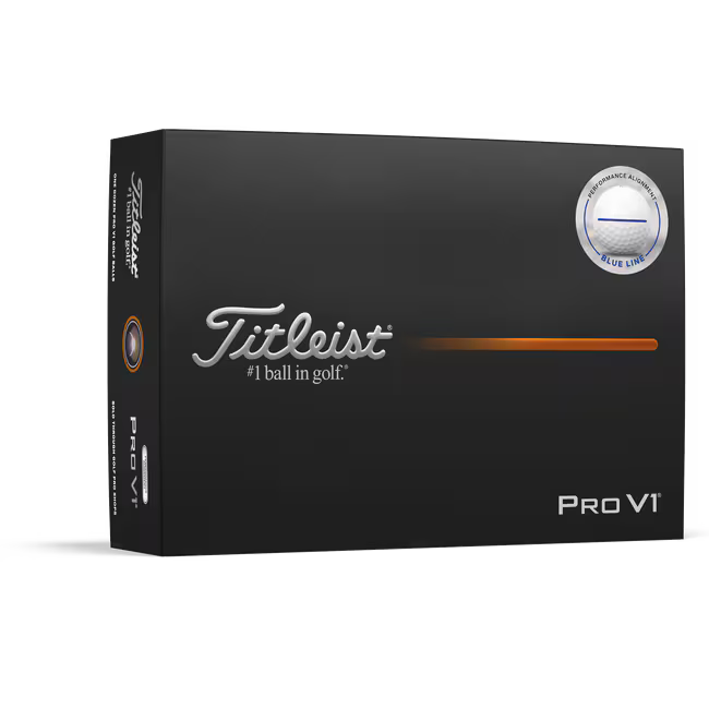 Titleist 2025 Pro V1 Performance Alignment Blue Line Golf Balls