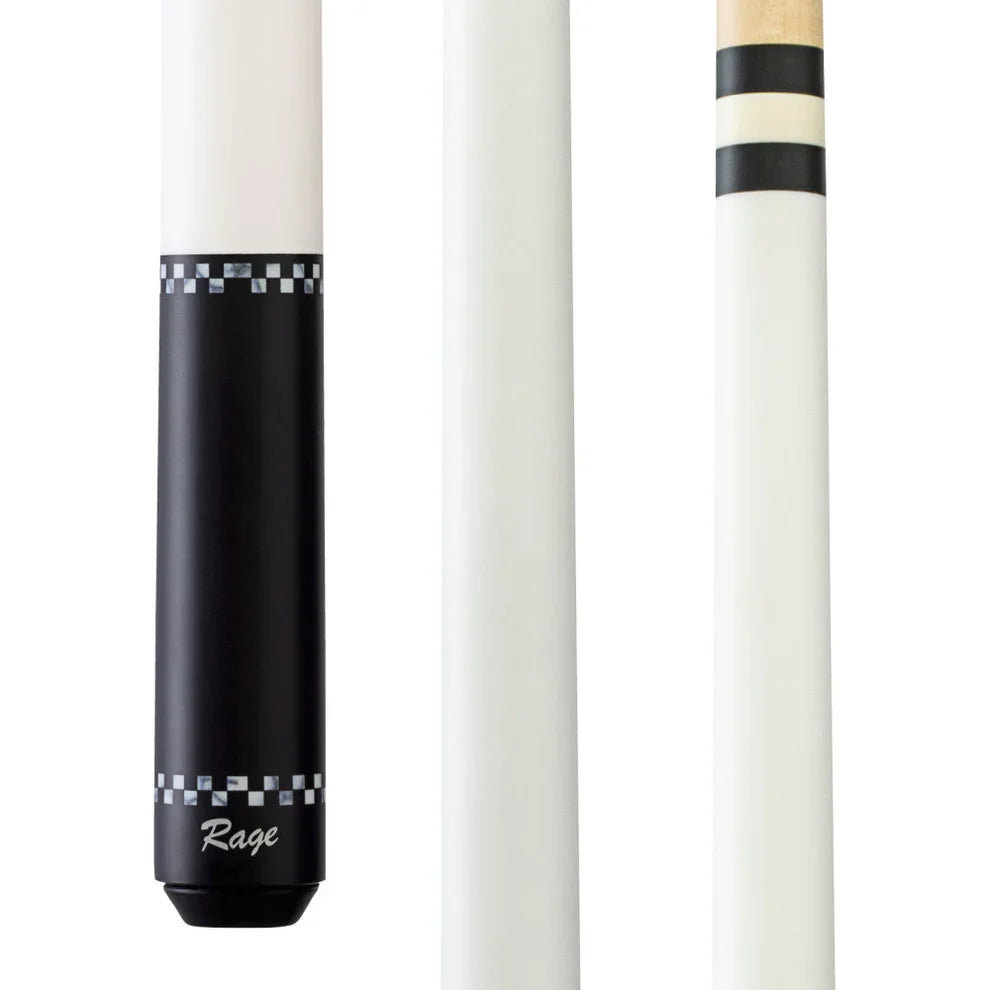 Rage White Checkers Wrapless Cue *Discontinued