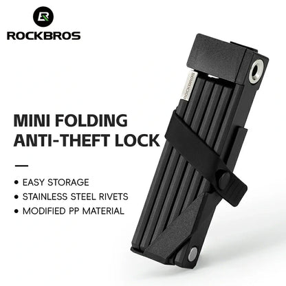 Mini Folding Bike Lock with Mount Bracket