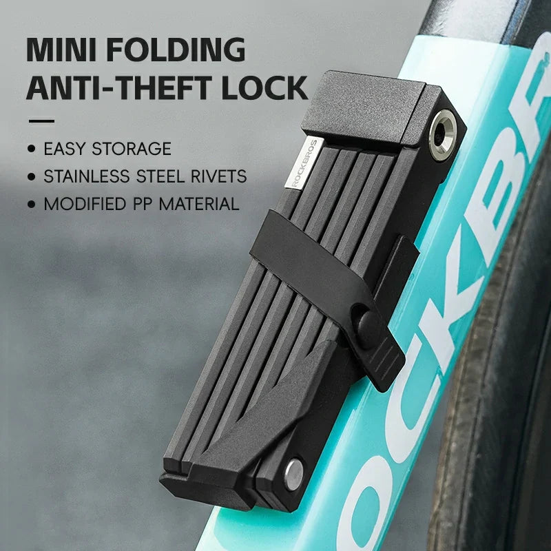 Mini Folding Bike Lock with Mount Bracket