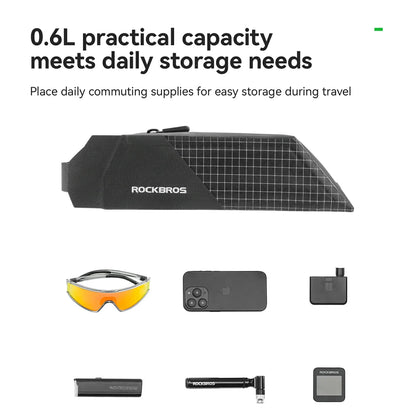 100% Waterproof Bike Frame Storage Bag Top Tube Bag 0.6L
