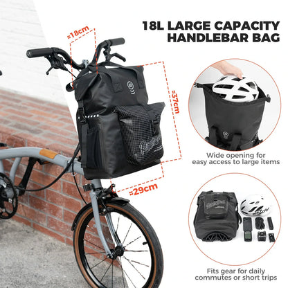 Bike Handlebar Bag for Folding Bike 18L