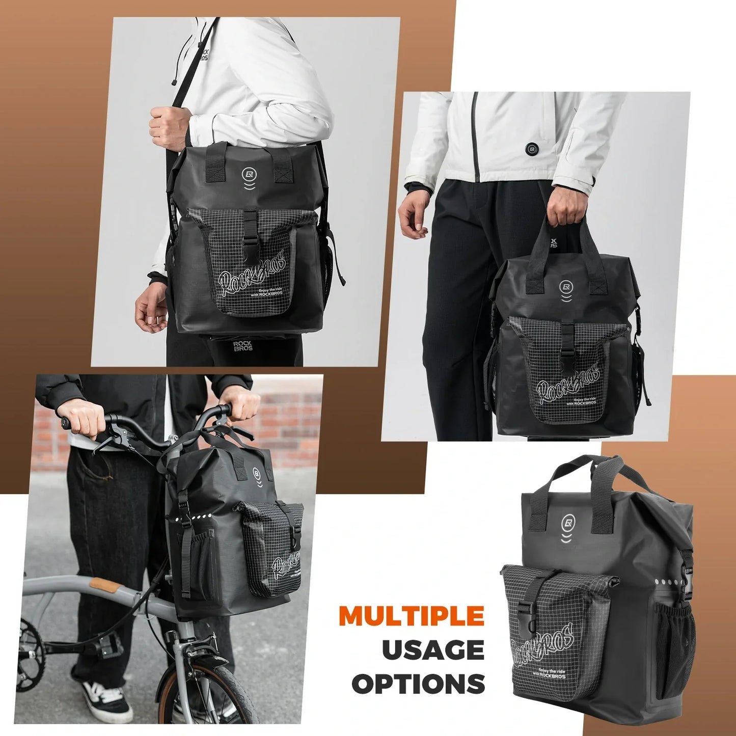 Bike Handlebar Bag for Folding Bike 18L