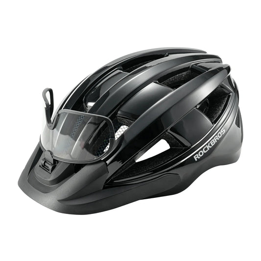 Bike Helmet with Photochromic Visor USB Rechargeable Tail Light