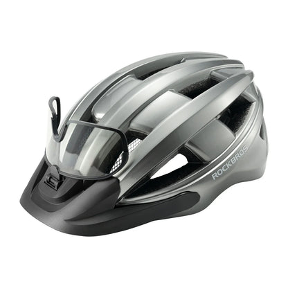 Bike Helmet with Photochromic Visor USB Rechargeable Tail Light
