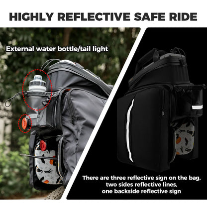 Bike Pannier Bag Double Side Storage with Rain Cover 17L-35L
