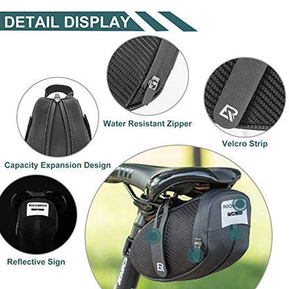 Bike Saddle Bag Strap-on Cycling Wedge Pack 0.75L