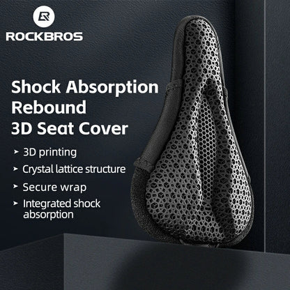 Bike Seat Cover 3D Printed Shock Absorption Cushion Pad