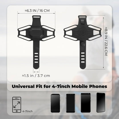 Bike Stem Phone Mount for Mountain & Road Bike 4-7 Inch