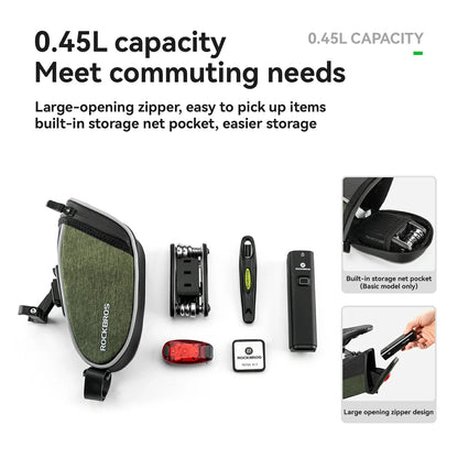 Multifunctional Cycling Tail Bag With Light