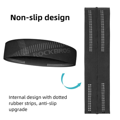 ROCKBROS Elastic Non-Slip Headband for Men Women Soft Sweatband for Running, Yoga Workouts