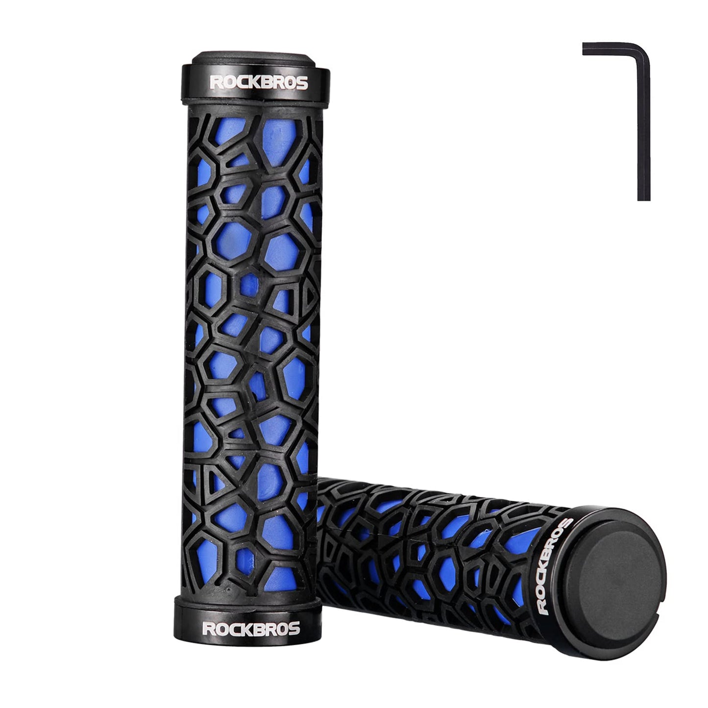 ROCKBROS Bike Handlebar Grips Double Lock-on Non-Slip Grips for MTB, BMX 22.2mm