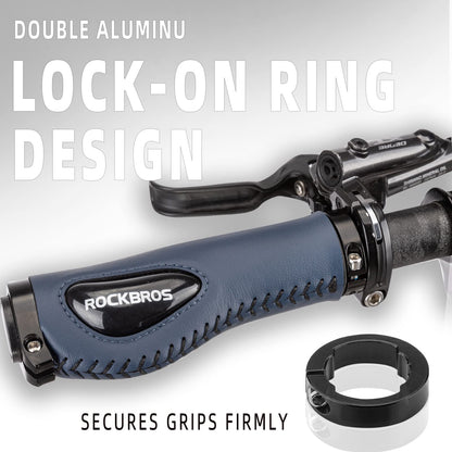 ROCKBROS Bike Handle Grips Ergonomics Design Soft Gel Dual Lock