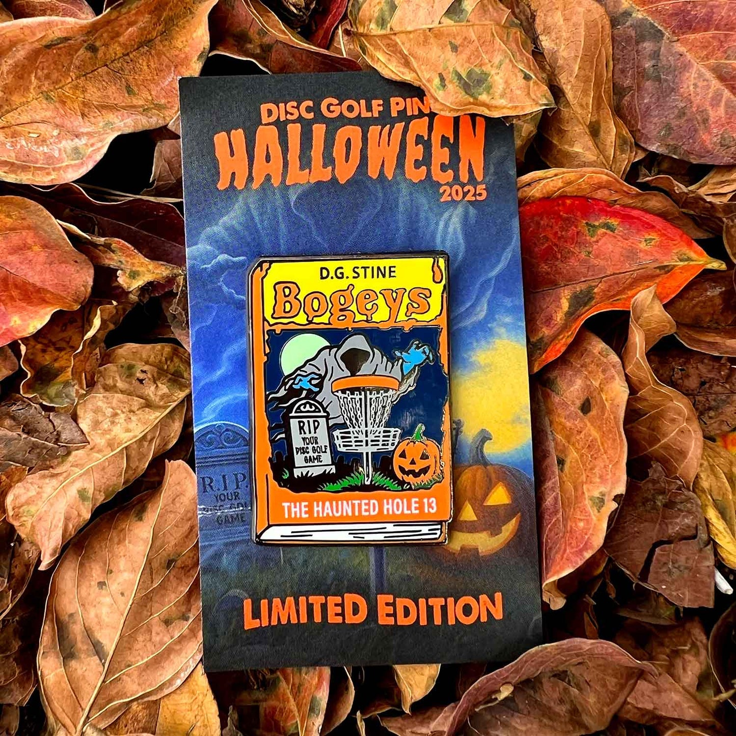 Halloween 2025 Bogey Bumps Book Disc Golf Pin®