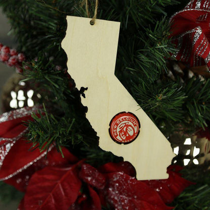 California Beer Cap Map Ornaments