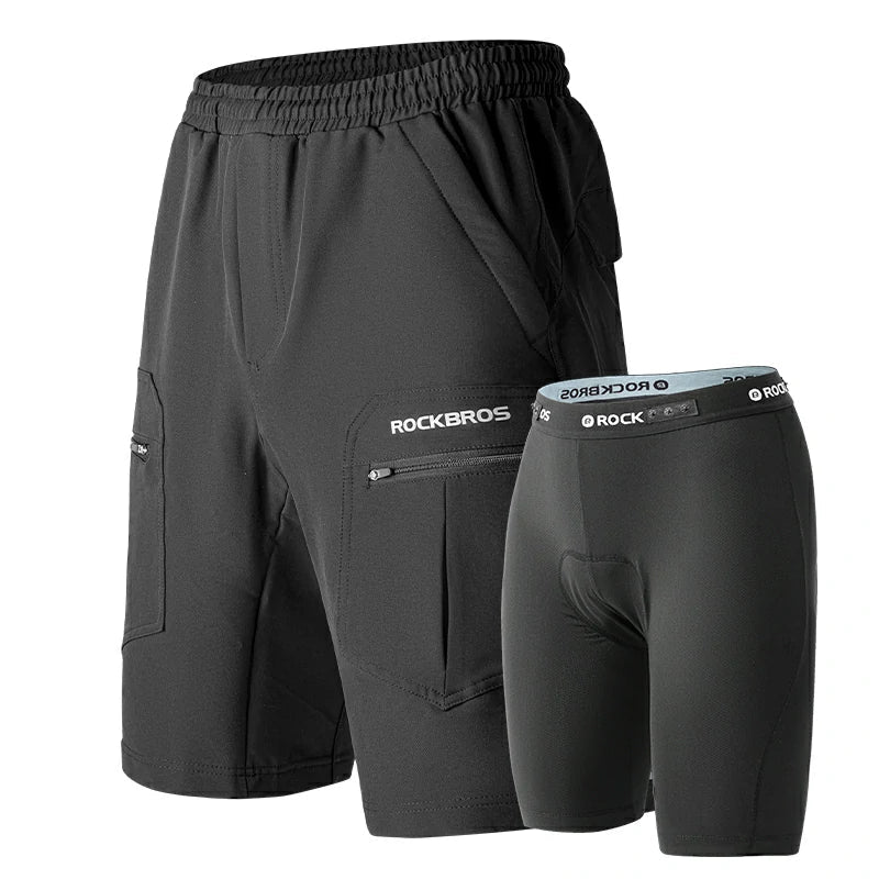 Men's 2-in-1 Casual Cycling Shorts with 3D Padded Liner