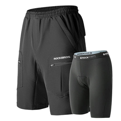 Men's 2-in-1 Casual Cycling Shorts with 3D Padded Liner