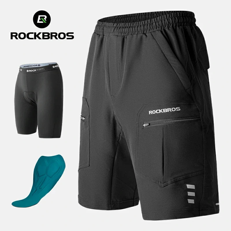 Men's 2-in-1 Casual Cycling Shorts with 3D Padded Liner