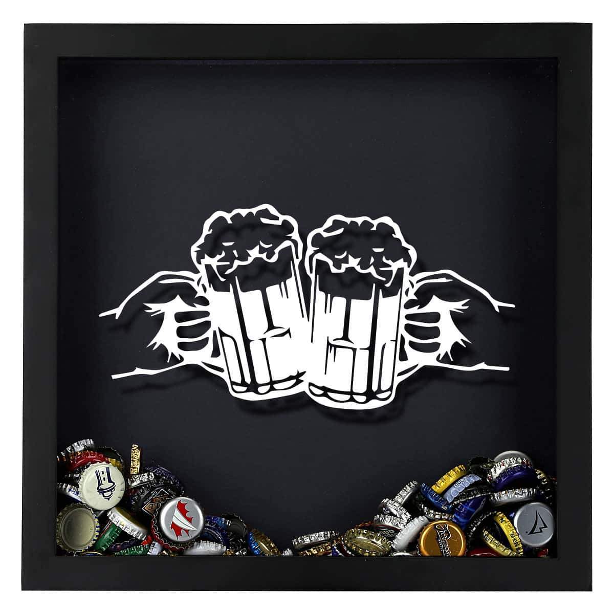 Cheers Beer Cap Shadow Box