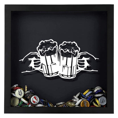 Cheers Beer Cap Shadow Box