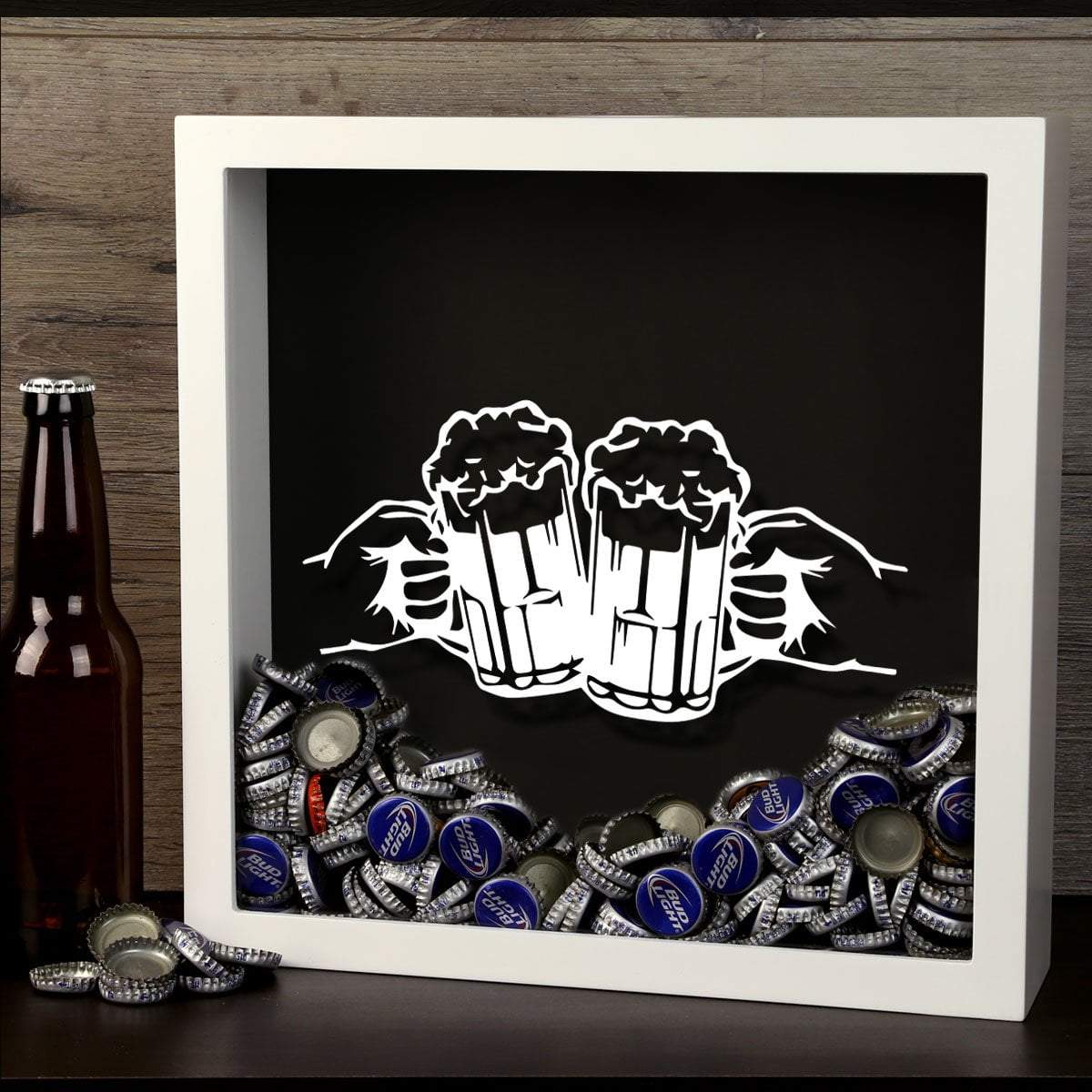 Cheers Beer Cap Shadow Box