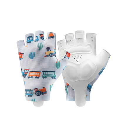 Kids Half Finger Cycling Gloves Non Slip
