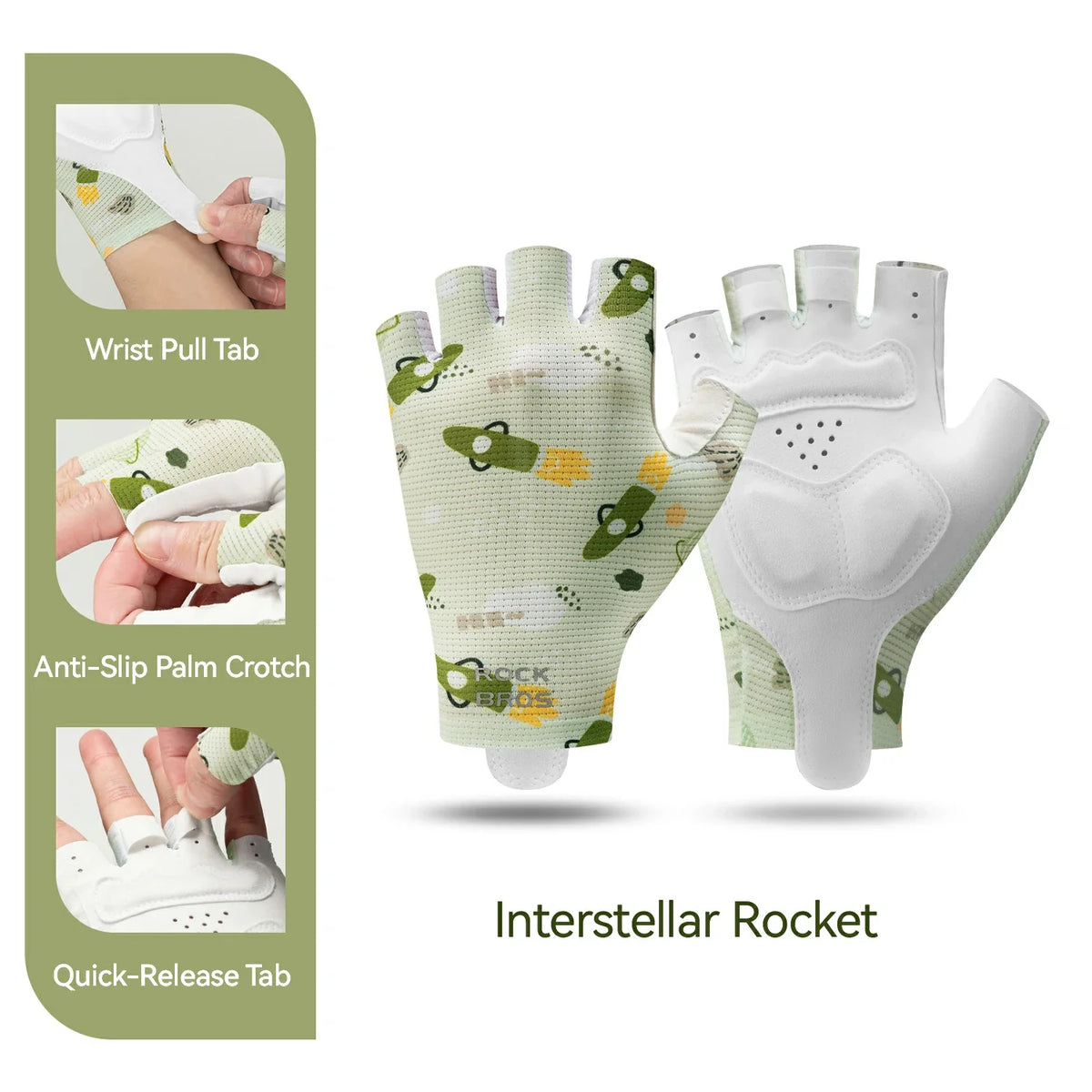 Kids Half Finger Cycling Gloves Non Slip