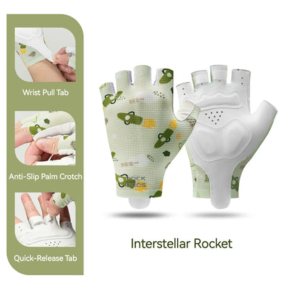 Kids Half Finger Cycling Gloves Non Slip