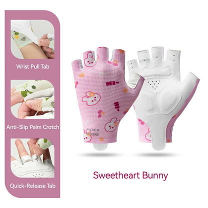 Kids Half Finger Cycling Gloves Non Slip