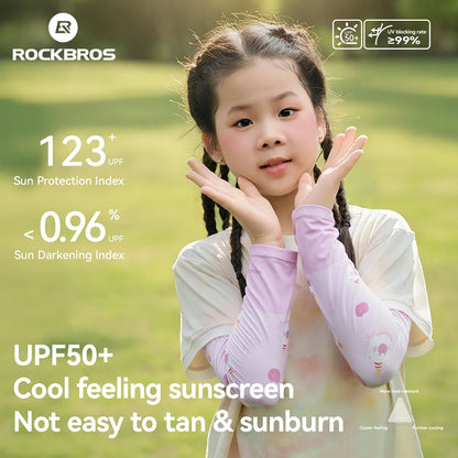 Kids Cooling Arm Sleeves Breathable Sun Protection