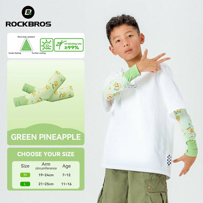 Kids Cooling Arm Sleeves Breathable Sun Protection