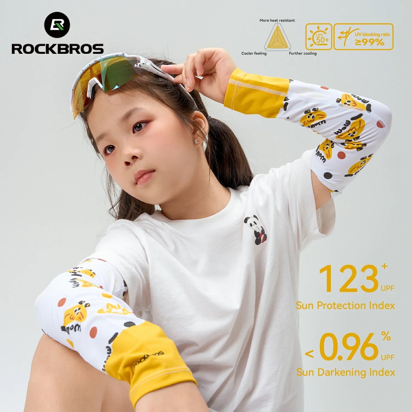 Kids Cooling Arm Sleeves Breathable Sun Protection